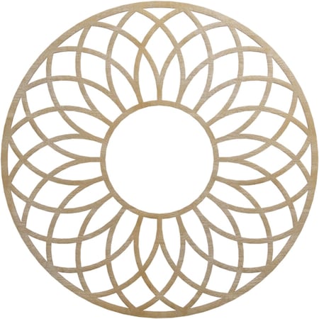 Ekena Millwork Cannes Wood Fretwork Pierced Ceiling Medallion, Birch, 40"OD x 13 5/8"ID x 3/8"T CMWP40X40X0375CNBI